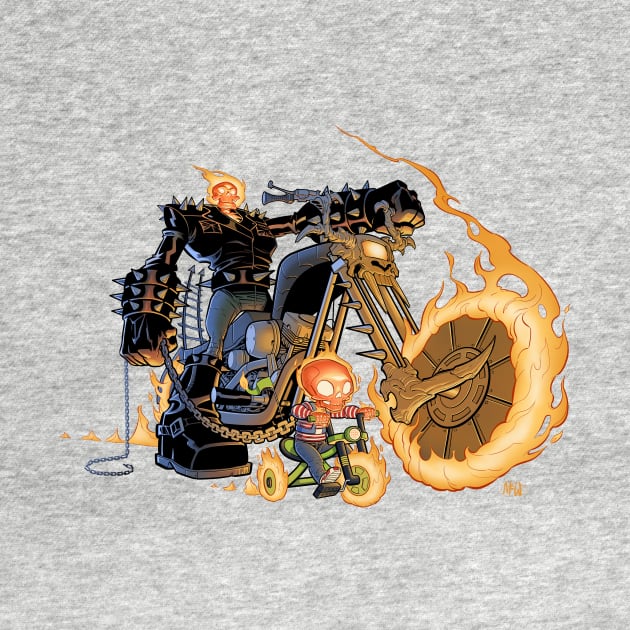 Ghost Rider and Son by TomMcWeeney